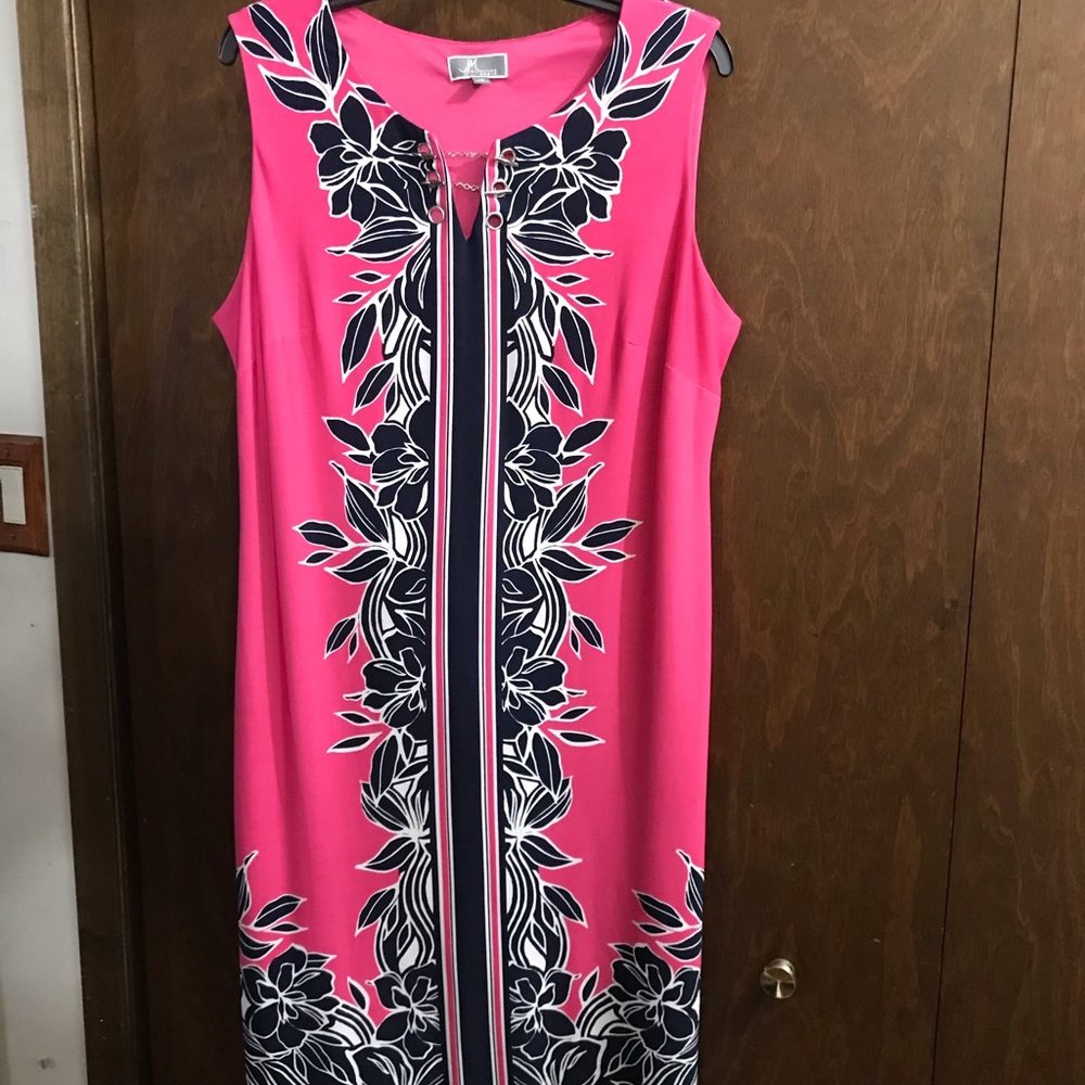 Women’s Pink and Navy Blue Dress